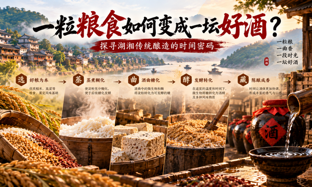 一粒粮食如何变成一坛好酒？探寻湖湘传统酿造的时间密码