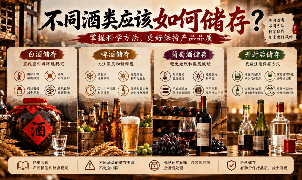 不同酒类应该如何储存？掌握科学方法，更好保持产品品质